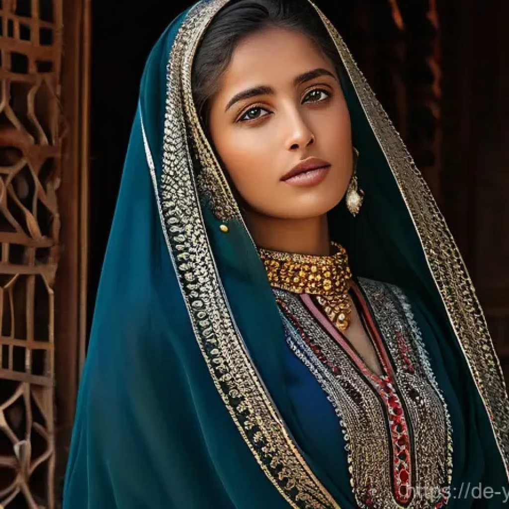 예멘의 유행 패션 트렌드 - **Prompt: "A dignified Yemeni woman, mid-shot, elegantly dressed in a traditional 'Thob' (Dirac) dre...