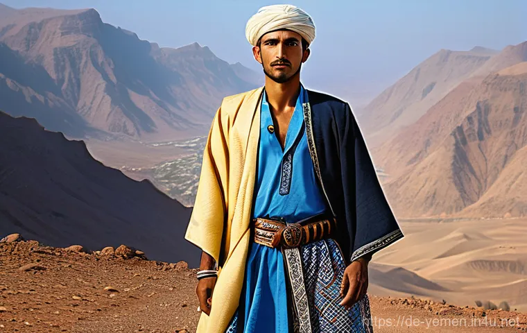 예멘의 유행 패션 트렌드 - **Prompt: "A dignified Yemeni woman, mid-shot, elegantly dressed in a traditional 'Thob' (Dirac) dre...